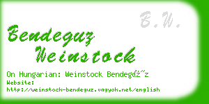 bendeguz weinstock business card